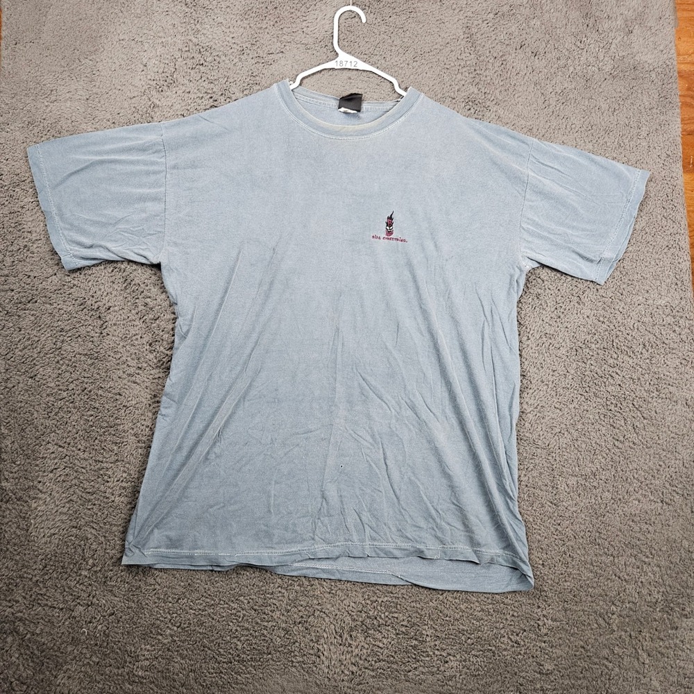B WARE RISK EVERYTHING Embroidered Graphic‎ T Shirt Blue Mens XL